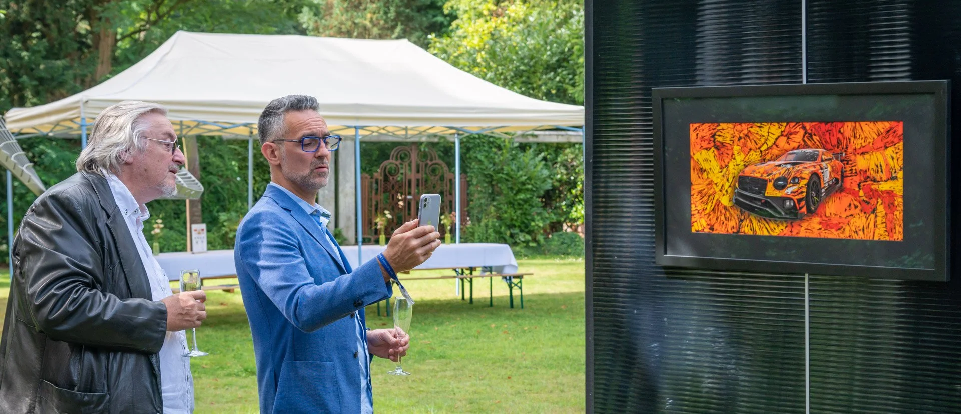 Michel Watthieu et Fabrice Milioni à la Summer Party Fondation Boghossian