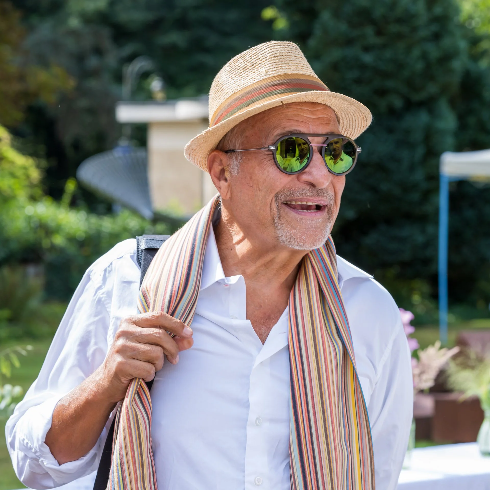 Jean Boghossian photographié lors de la Summer Party à la Villa Empain à Bruxelles